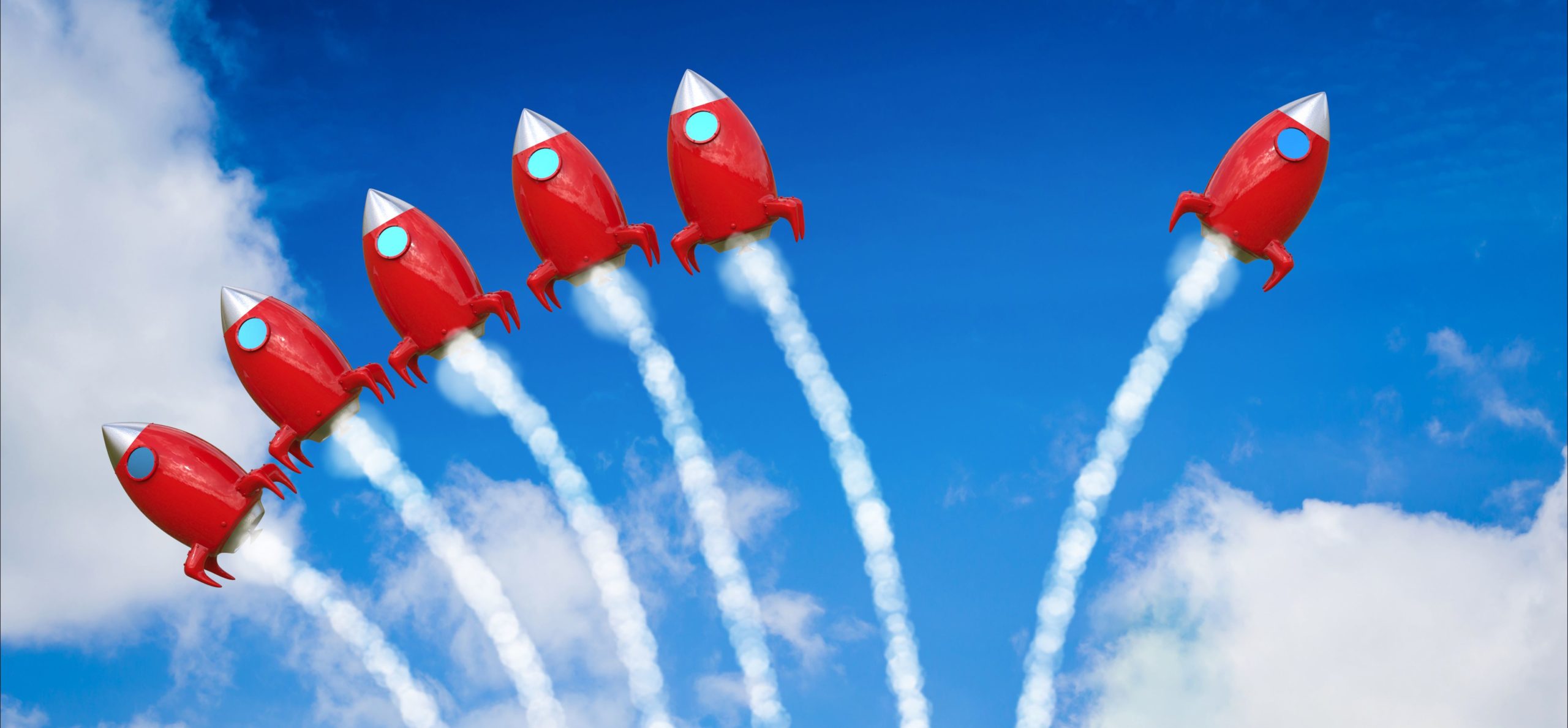 innovation concept with space shuttle launch